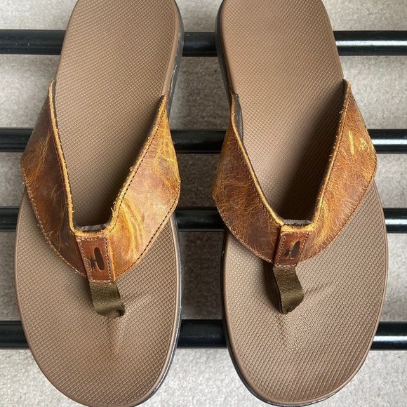 JOHNNIE O Men Dockside Leather Sandals - NEW NWOB